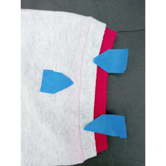 Vintage Fruit Of The Loom Ringer T Shirt Grey Pink New Men Large Single Stitch - Picture 10 of 10